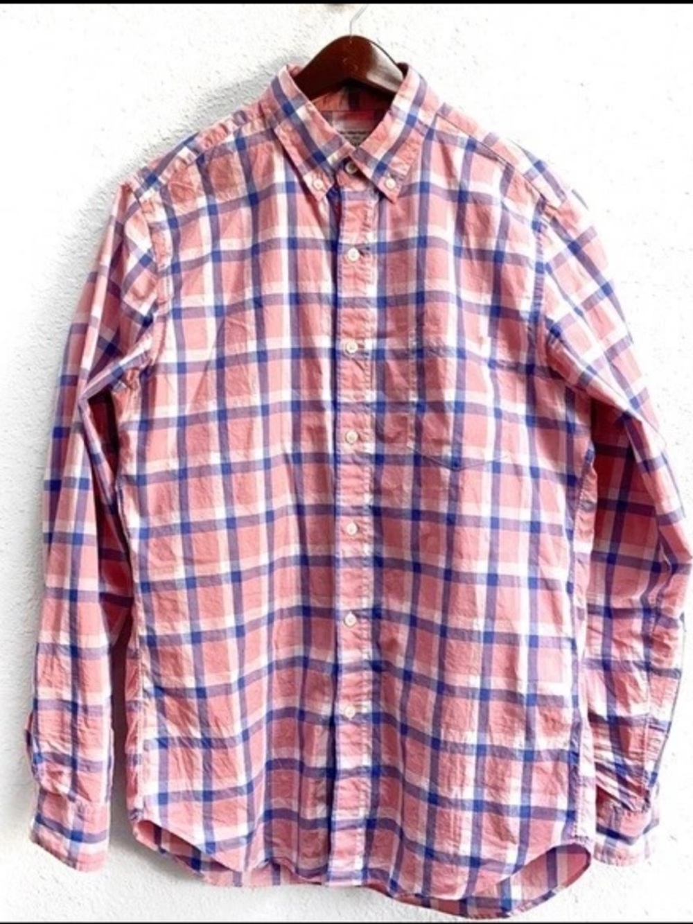 J. Crew Pink & Blue Plaid Button-Down Shirt